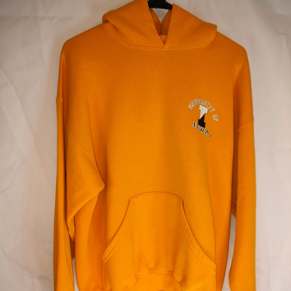 M.J. Soffe Men's Large University of Iowa Yellow Hoodie